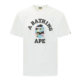 A Bathing Ape T-Shirts, male, White, Size: 2XL New Multi Camo Tee