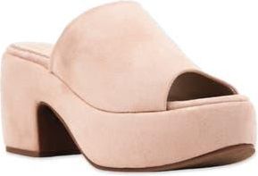 Shushop Gypsy Platform Slide Sandal in Beige Suede at Nordstrom Rack, Size 10