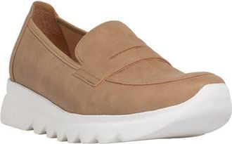 Wolky Snoafer Platform Wedge Penny Loafer in Sand at Nordstrom, Size 5.5Us