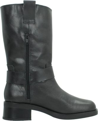 Yellow Aviator High Boots - Dames - Hoge Laarzen - Zwart - 37 EU - Schoenen