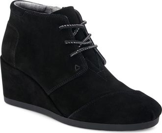 Toms Desert Lace-Up Wedge Bootie in Black at Nordstrom, Size 9.5