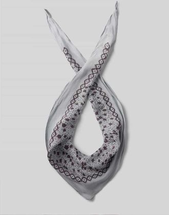 Marc O'Polo Tuch mit Allover-Muster in Mittelgrau, Gr&ouml;&szlig;e 1