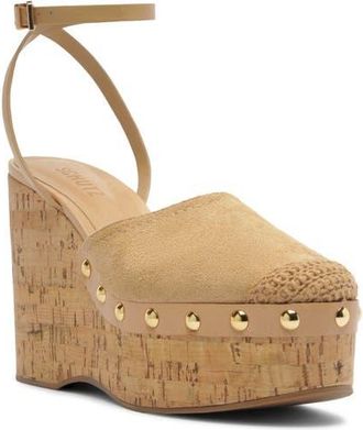 Schutz Kayana Platform Wedge Clog in Light Wood at Nordstrom, Size 8.5
