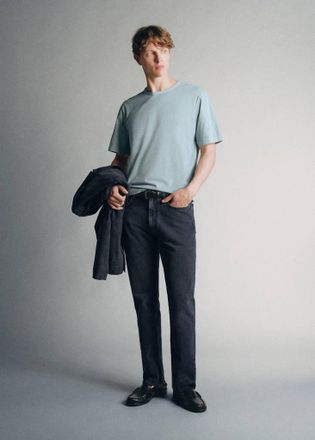 Mango T-shirt 100% cotone regular-fit celeste - Uomo - XXL - MANGO MAN