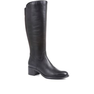 Jones Bootmaker Womens Donatella Knee High Leather Boots - Black - Size UK 3
