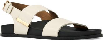 Aquatalia Irma Weatherproof Quarter Strap Sandal in Soft White Calf at Nordstrom, Size 8.5