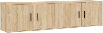 vidaXL Vidaxl - Muebles para tv de pared 2 uds roble Sonoma 80x34,5x40 cm
