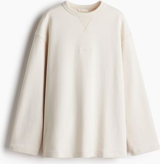 H&M Sweatshirt mit Textmotiv - Beige