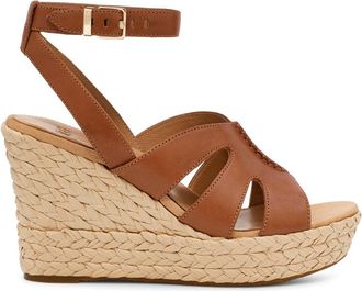 UGG Stijlvolle Careena Platform Sandaal - Dames - Sleehakken - Bruin - 41 EU - Leer - Schoenen