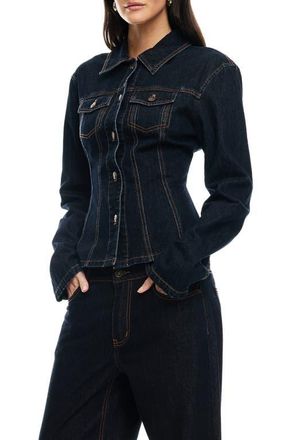 Lioness Rider Denim Jacket in Dark Denim at Nordstrom, Size X-Small