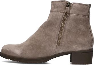 Hartjes Taupe Su&egrave;de Enkellaarzen met Rits - Dames - Laarzen met Hak - Grijs - 37 1/2 EU - Su&egrave;de - Schoenen