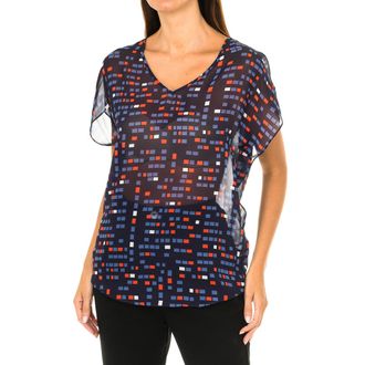 Armani Damesblouse met korte mouwen en V-hals 3Y5H65-5NTAZ