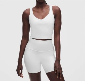 lululemon Align Light Support A/b Cup Tank In White