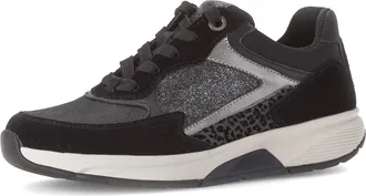 Gabor Womens Low-Top Trainers, Womens Trainers, Black Anthracite 57, 4-4.5 UK