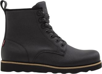 Levi's Darrow Wedge Booties - Heren - Veterlaarzen - Zwart - 44 EU - Leer - Schoenen