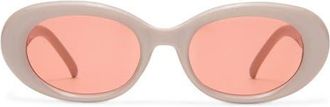 AIRE Epsilon 50mm Small Oval Sunglasses in Putty/cinnamon Tint at Nordstrom