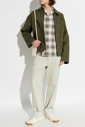 J.W.Anderson Checked Pattern Shirt, Mens, Beige