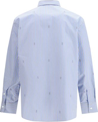 Gucci Striped Cotton Poplin Shirt - Blue