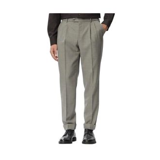 HUGO BOSS Heren, Broeken, Grijs, Maat: XL Wol