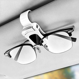 No Brand Soporte Para Gafas De Sol Para Visera: Pr&aacute;ctico Soporte Para Gafas, Billetes Y Tarjetas, Con Almohadilla De Espuma. Accesorio Universal Para El Interi