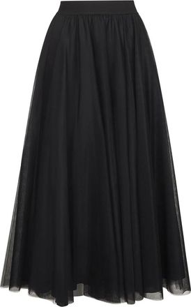 Blanca Vita Gerby Tulle Rok - Dames - Midirokken - Zwart - XS - Polyester - Rokken