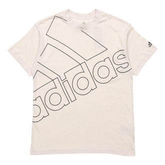 adidas U Favs Q1 T Casual Sports Round Neck Short Sleeve Creamy White GK9423