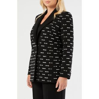 Marina Rinaldi Mecsmalto Rhinestone Detail Jacket in Black at Nordstrom, Size 18 W