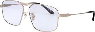 Balenciaga BB0418SK Metal Rectangle Sunglasses - Silver