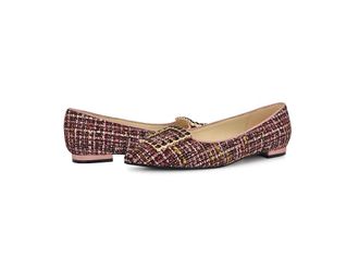 Nine West Jesikes Womens Flat Shoes Pink Tweed : 8.5 M, Leather