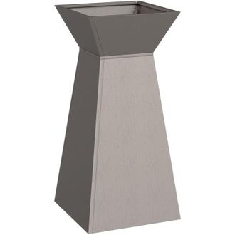 vidaXL Pillar Planter 2 pcs Silver 35 x 35 x 73 cm vidaXL