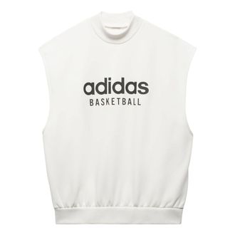 adidas Basketball Sleeveless Sweatshirt White IA3417