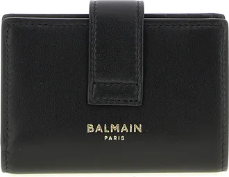 Balmain Womens Black Lamb Leather Cardholder Accessory