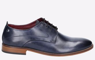 Base London Script Washed LEATHER Mens - Navy - Size UK 12