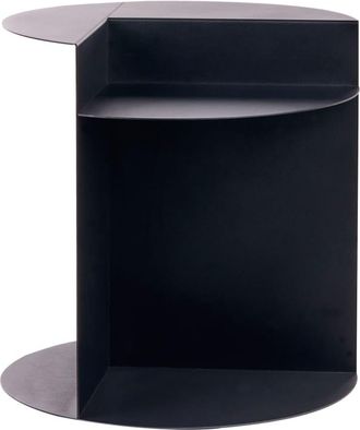 Beliani Mesa auxiliar Metal Negro