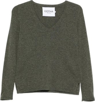 Gotha V-neck sweater - women - Cashmere - L - Grey
