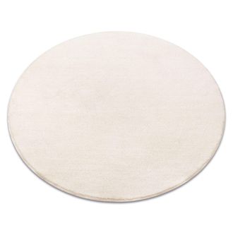 RugsX Rugsx - Alfombra Velvet Micro C&iacute;rculo Crema Llanura Color S&oacute;lido Beige Circulo 170 Cm