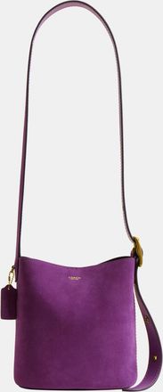 Coach Womens Bleecker Bucket Bag 21 - Purple Leather - One Size