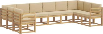 vidaXL Conjunto De Sof&aacute;s De Exterior 10 Uds. Y Beige Vidaxl