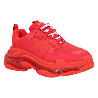 Balenciaga Mens Triple S Clear Sole Sneaker in Red - Size EU 42