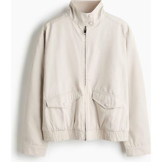 H&M Funnel-collar Jacket in Light Beige at Nordstrom, Size Xx-Large