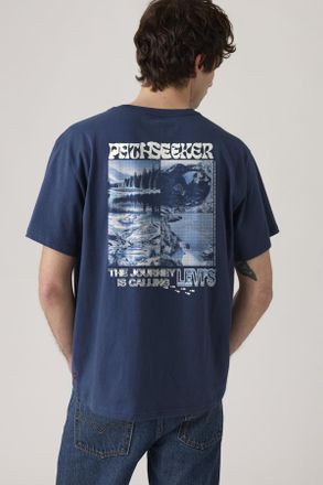 Levi's Camiseta estampada con fit holgado - Hombre - 2XL - Azul / Abstract Glacial Scenic Navy Blazer
