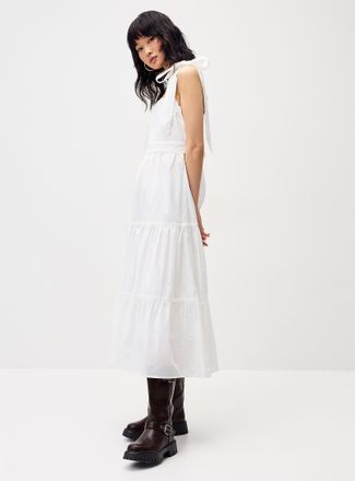 Twik Womens Tiered poplin maxi dress