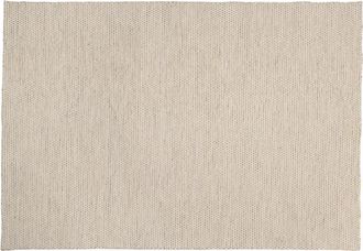 Macabane Alfombra rectangular de 300 x 400 cm de lana tejida,blanco/marr&oacute;n
