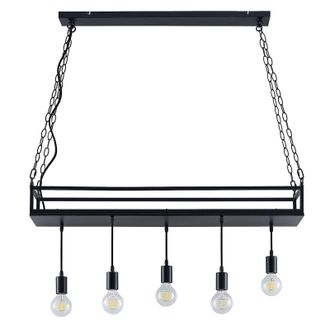 Lindby L&aacute;mpara Colgante kirista En Negro De Metal - Lindby