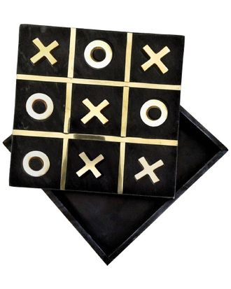 A&B Home Marble Tic-Tac-Toe Box