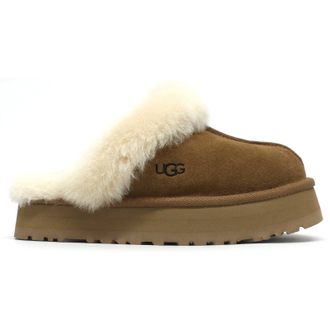 UGG Disquette Suede Womens Slippers Sandals - Chestnut - Size:UK 6
