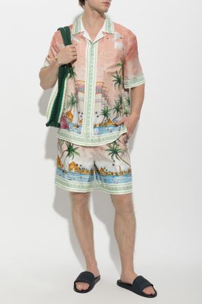 Casablanca Silk Shirt With A Pocket, Mens, Pink