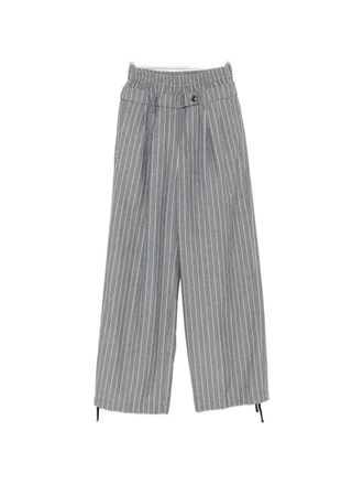 White Sand Witte zandlinnenmix broek