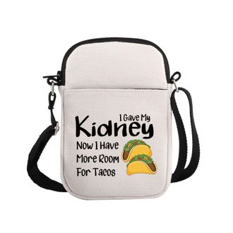 Generic PYOUL Kidney Donor Gift I Gave My Kidney Crossbody Bag Tacos Lover Travel Bag Kidney Transplant Appreciation Gift (My Kidney CB)
