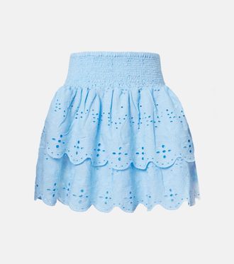Melissa Odabash Riri broderie anglaise cotton miniskirt